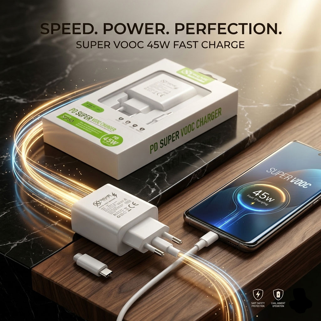 Brand: Xtreme Power XP50 45W PD Super VOOC Charger