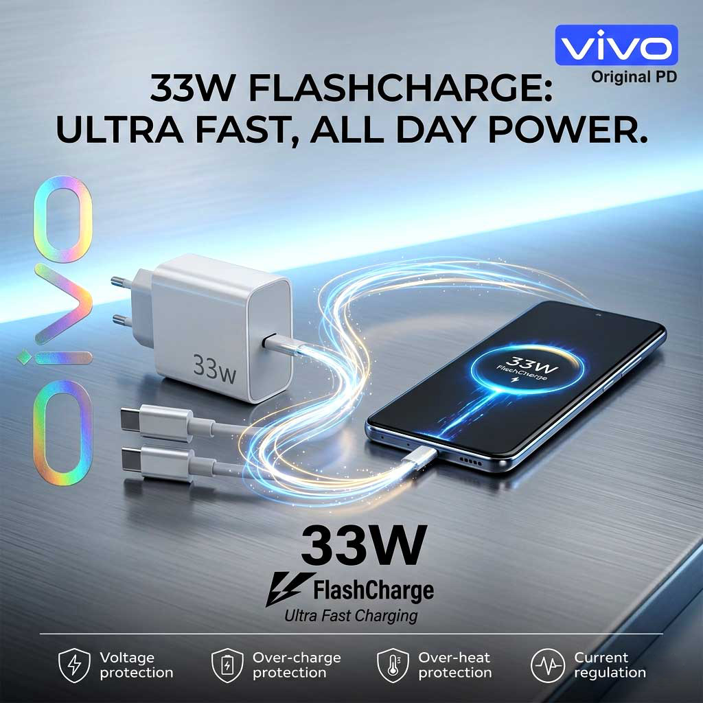 Vivo 33W Original PD FlashCharge 33W-120W(MAX)