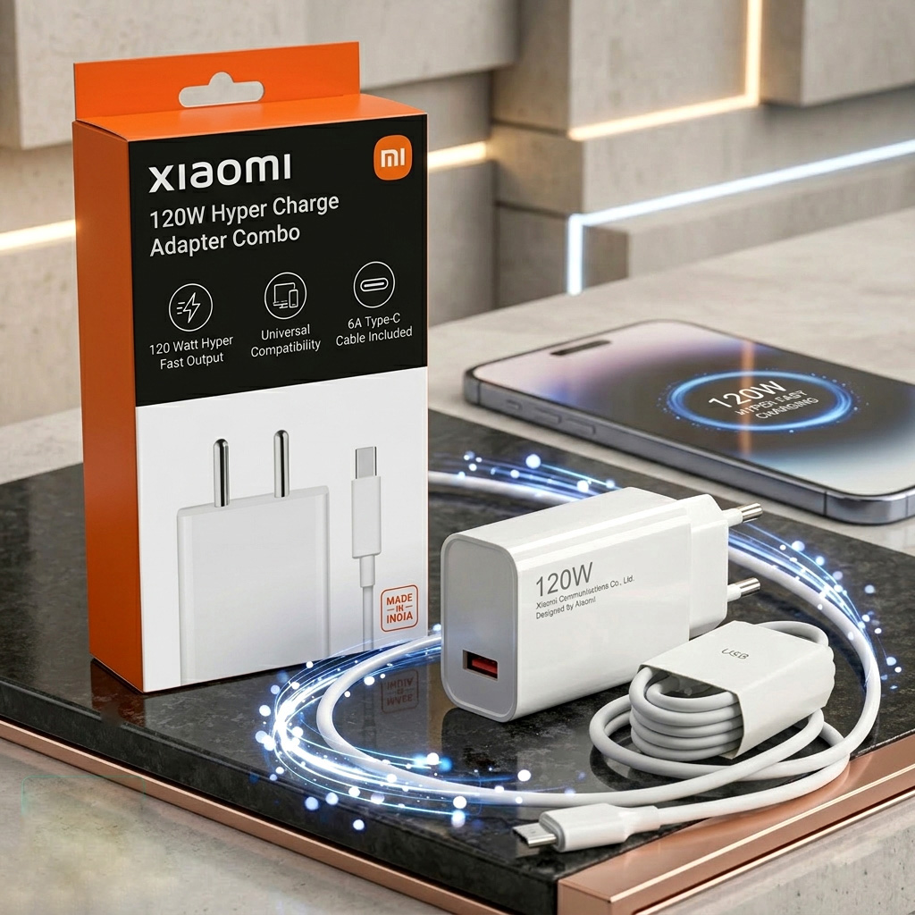 Xiaomi Mi 120W Charger Fast Charger Quick Charging Power Adapter With Mi Type-C Cable